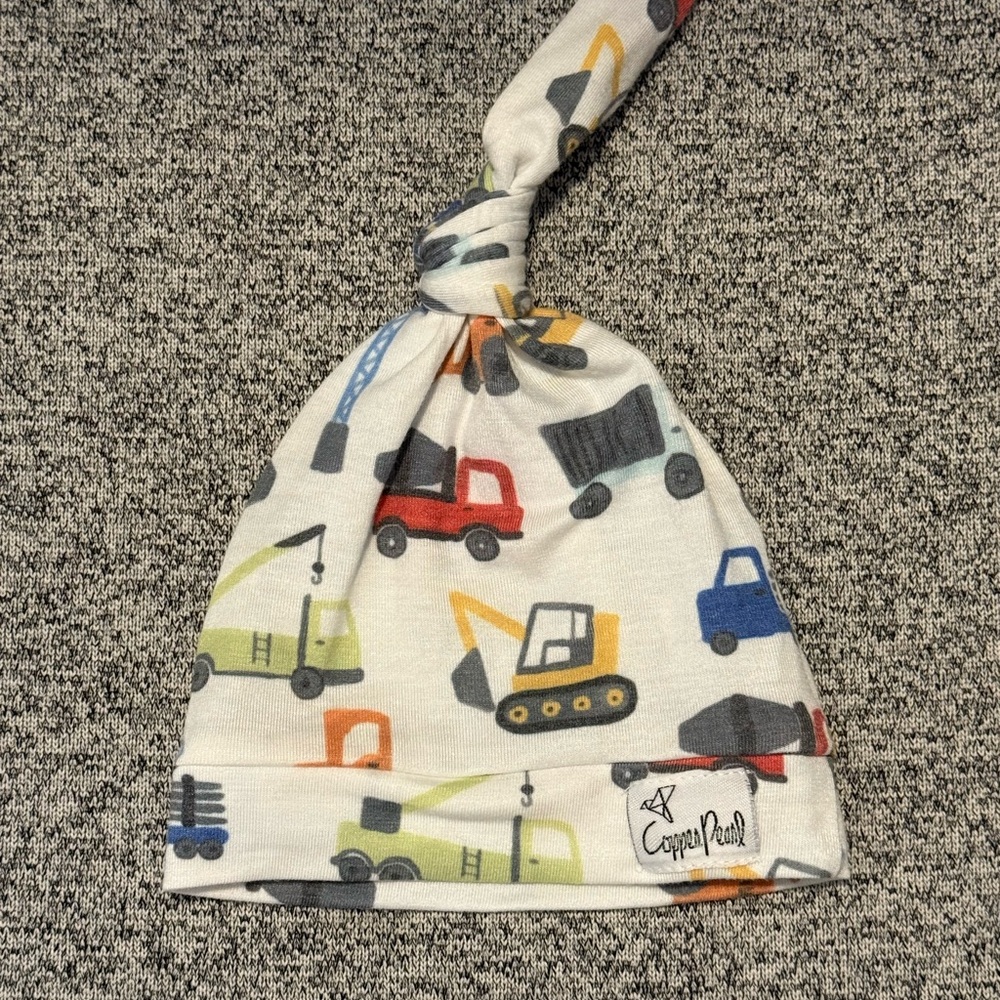 Copper Pearl Kids Construction Vehicle Hat